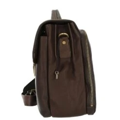 Dermata - Aktentasche Leder Mit Überschlag 41.5 Cm -Taschen Discounter 2828 br b3