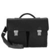 Dermata - Aktentasche Leder Mit Überschlag 41.5 Cm -Taschen Discounter 2828 sw b11
