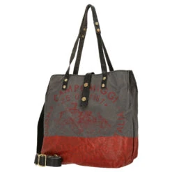 Campomaggi - Shopper 32 Cm -Taschen Discounter Campomaggi Shopper 32 cm grey black red print C025970ND X1821 F0653 2