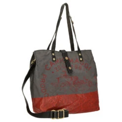 Campomaggi - Shopper 32 Cm -Taschen Discounter Campomaggi Shopper 32 cm grey black red print C025970ND X1821 F0653 5
