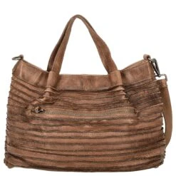 FREDsBRUDER Riffel Shiver - Shopper 40 Cm -Taschen Discounter FREDsBRUDER Riffel Shiver Shopper 40 cm hazelnut 101 3453r 43 4