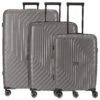 Somko Wave - 4-Rollen-Trolley Set 3tlg. -Taschen Discounter SOMKO Wave 4 Rollen Trolley Set 3tlg anthrazit 200340 04 1