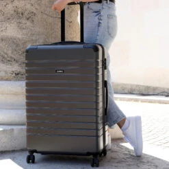 Somko Line - 4-Rollen-Trolley L 77 Cm -Taschen Discounter Somko Line 4 Rollen Trolley L 77 cm anthrazit 200359 04 10