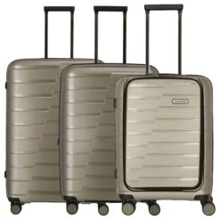Travelite Air Base - 4-Rollen-Trolley Set 3tlg. L/M/S Fronttasche